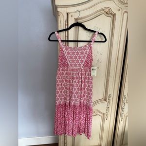 Adorable red, orange, and white sundress!  Size:  Girls Large.